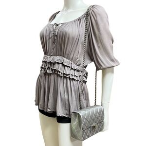 Design Inverso Silver Chain‎ Crossbody Purse